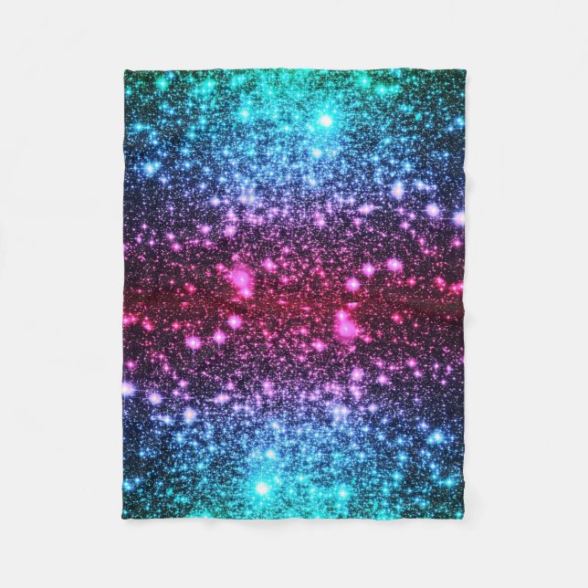 Manta Polar Blue Pink Purple Sparkle Blanket (Anverso)