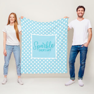 Manta Polar Blue Polkadot Glam Girly Typography Trendy