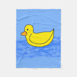 Manta Polar Blue Popcorn Anime Ducky Fleece Blanket