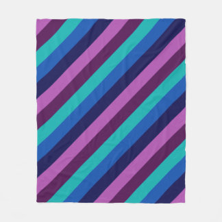 Manta Polar Blue Purple Verde azulada Stripes Media Fleece Bla