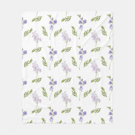 Manta Polar Blue Purple Watercolor Wildflower 