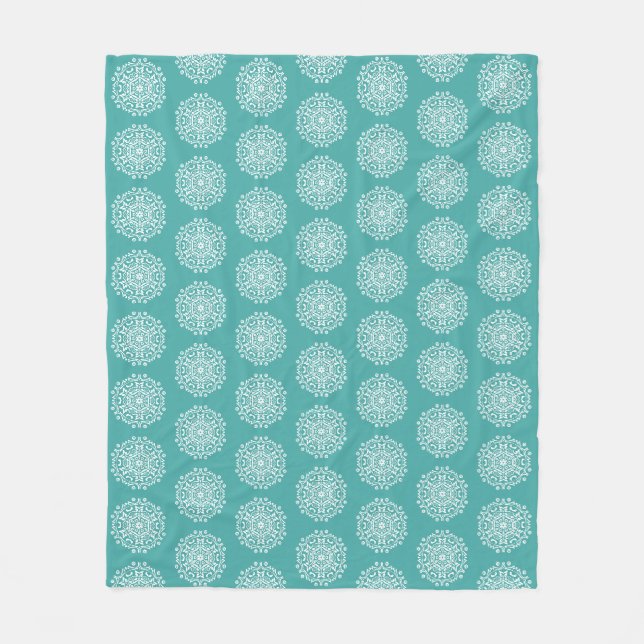 Manta Polar Blue Spruce Mandala (Anverso)