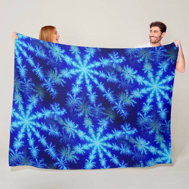 Manta Polar Blue Starburst Mandelbrot Fractal Psicodélico (In situ)