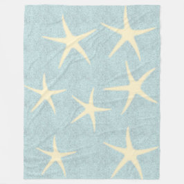 Manta Polar Blue Starfish Fleece Blanket