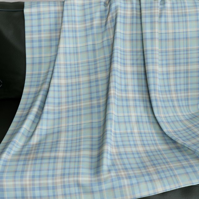 Manta Polar Blue Tartan Figaro Car Placa Fleece Blanket (Fun figgy tartan blanket for your car or your home. Inspired by the colours of the original figaros)