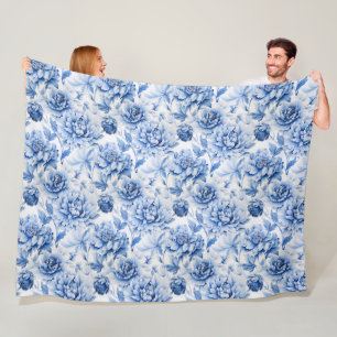 Manta Polar Blue Toile de Jouy