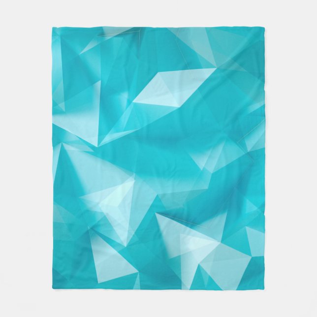 Manta Polar Blue, turquoise background with crystals, triangle (Anverso)