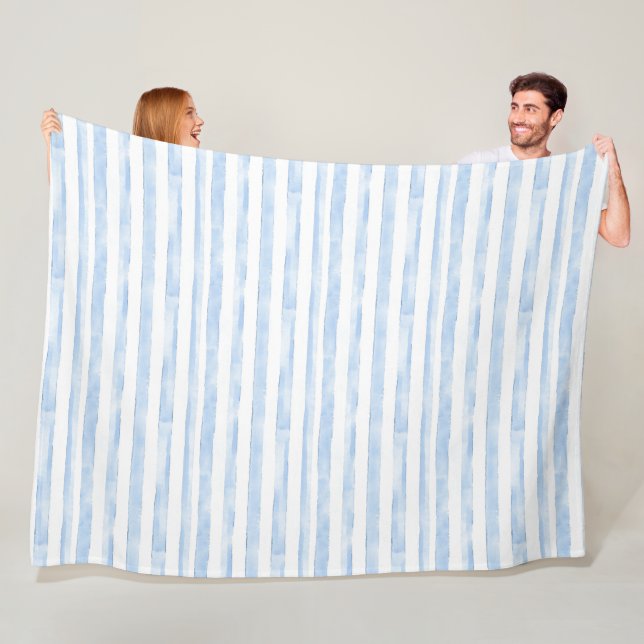 Manta Polar Blue White Stripes   (In situ)