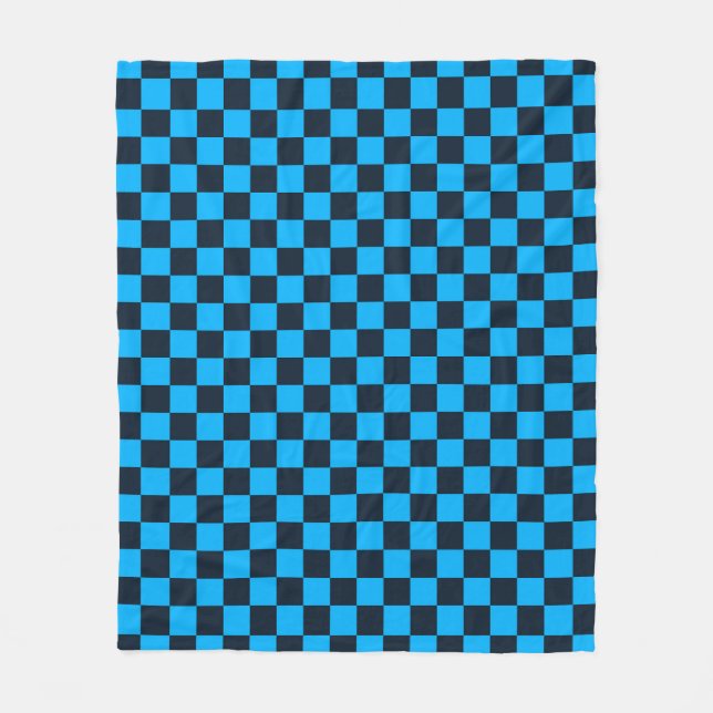 Manta Polar Blueberry checkered pattern (Anverso)
