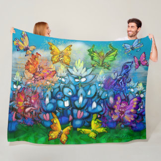 Manta Polar Bluebonnets Pixies Celebración Fleece Blanket