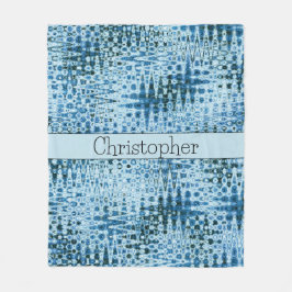 Manta Polar Blues abstractos personalizados