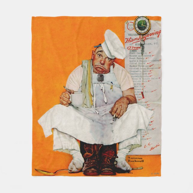 Manta Polar Blues del Día de Acción de Gracias (Anverso)