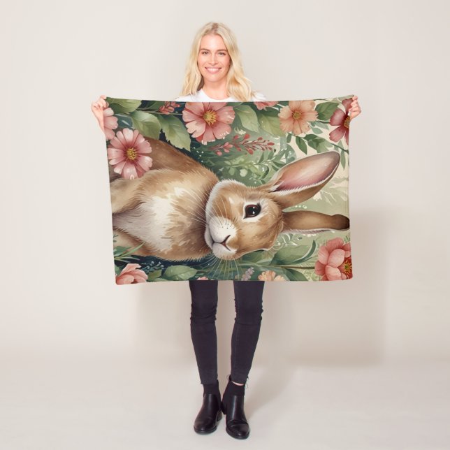 Manta Polar Blush Blooms and Bunny Dreams  (In situ)