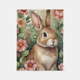 Manta Polar Blush Blooms and Bunny Dreams 