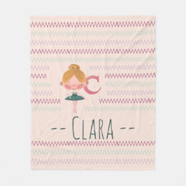 Manta Polar Blush Pink Ballerina Monogram C Name