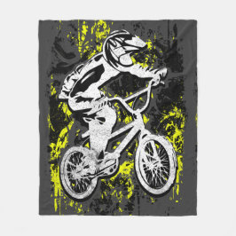 Manta Polar Bmx Flatland - Gris Grunge Bmx Fleece Blanket