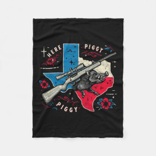 Manta Polar Boar Hunter Mens Aquí Piggy Vintage Texas Wild Hog