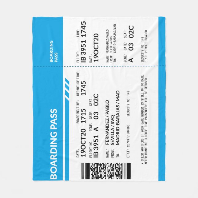 Manta Polar Boarding Pass (blue) (Anverso)