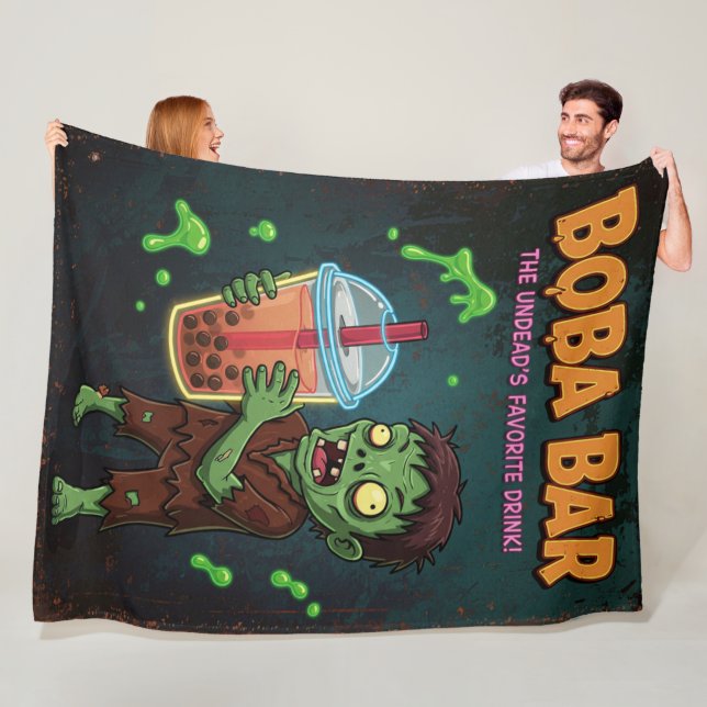 Manta Polar Boba Bar – Fleece Blanket (In situ)