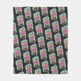 Manta Polar Boba Blast – Sip or Die! Fleece Blanket