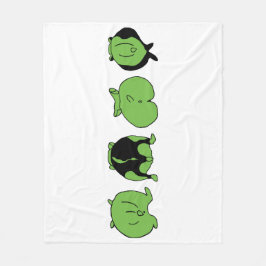 Manta Polar Bocas de Hamster Verde