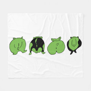 Manta Polar Bocas de Hamster Verde
