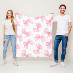 Manta Polar Bocos rosados y estrellas bebés