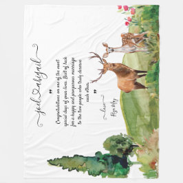 Manta Polar Boda abierto con mensaje personal