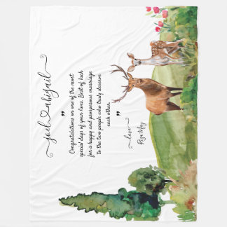 Manta Polar Boda abierto con mensaje personal