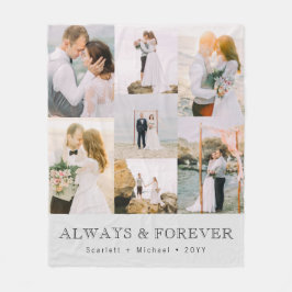 Manta Polar Boda de collage de fotos