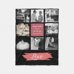 Manta Polar Boda de collage de fotos vota aniversario de renov