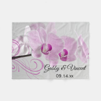 Manta Polar Boda de Elegancia Orquídea Rosa