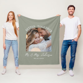 Manta Polar Boda de fotos de arco verde oliva regalo decoració