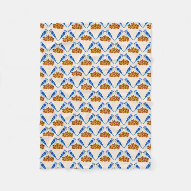 Manta Polar Boda de la caída de los gritos azules Patterned (Anverso)