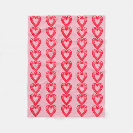 Manta Polar Boda Día de San Valentín de los corazones rojos ro