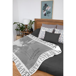 Manta Polar Boda Feliz Desde Un Monograma Fotográfico