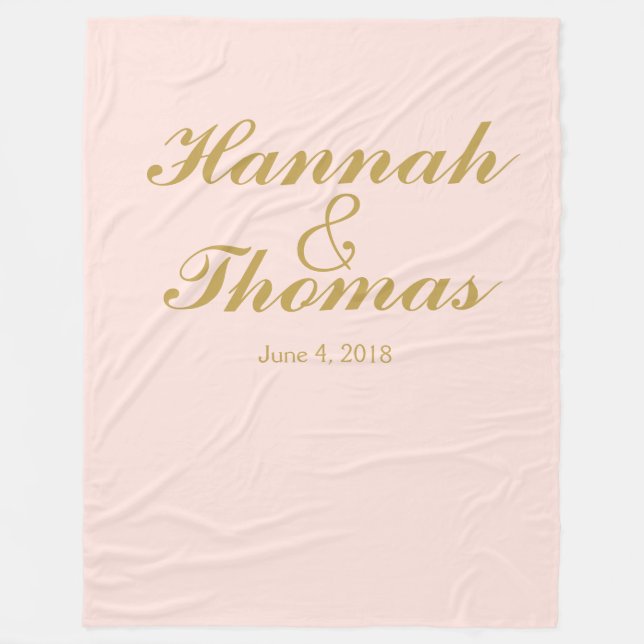 Manta Polar Boda fondo foto fondo pizarra rubor (Anverso)