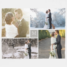 Boda moderna gris caliente del collage de fotos