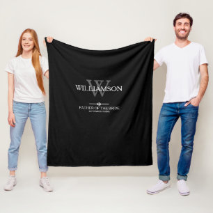 Manta Polar Boda Padre De La Novia Regalo Monograma Elegante