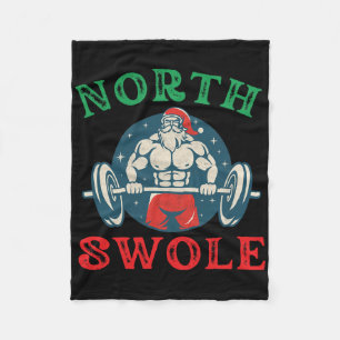 Manta Polar Bodybuild del músculo Navidades de Santa Swan del 