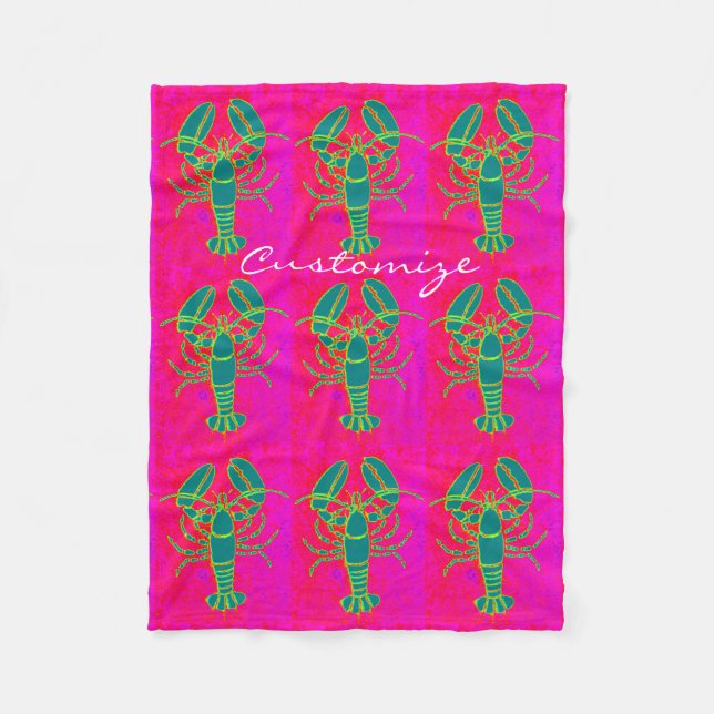 Manta Polar bogavante de maíz rojo Thunder_Cove (Anverso)