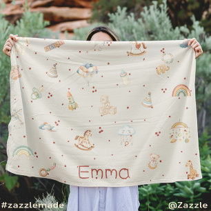 Manta Polar Boho Autumn Baby Shower