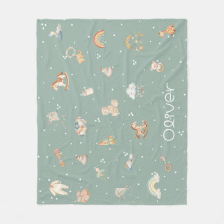 Manta Polar Boho Autumn Baby Shower Fleece Blanket