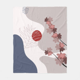 Manta Polar Boho azul magenta