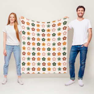 Manta Polar Boho bloquea la floral