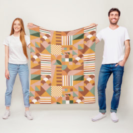 Manta Polar Boho bloquea la floral