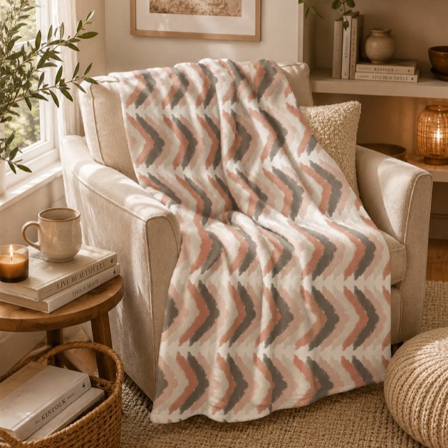 Manta Polar Boho Chevron  (Subido por el creador)