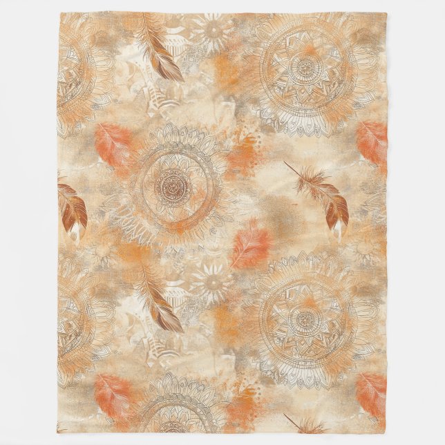 Manta Polar Boho Dreamcatcher Mandala (Anverso)