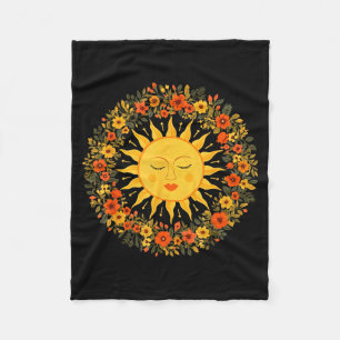 Manta Polar Boho Espiritual Sol Bonito Bohemio Celestial Hippi