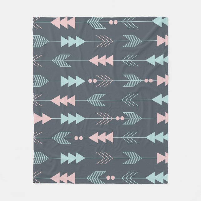 Manta Polar Boho estilo bohemio: Patrón étnico sin foco (Anverso)